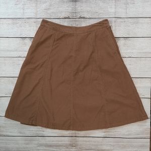 L.L. Bean Classic Fit Corduroy Skirt Size 10